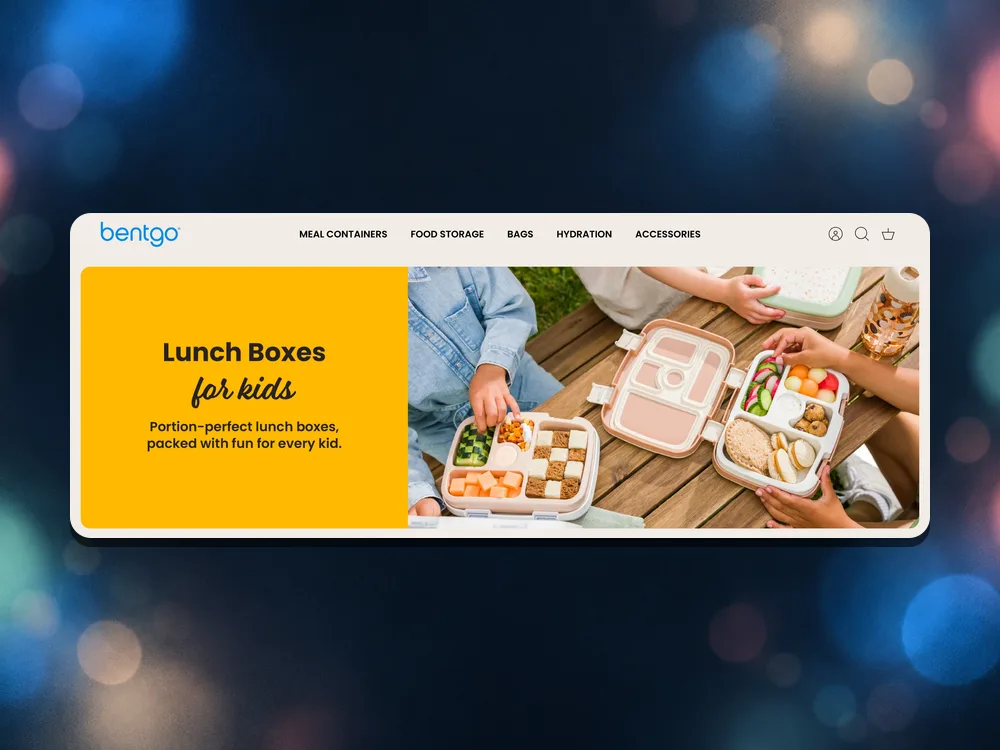 Bentgo lunch boxes for kids collection page on desktop