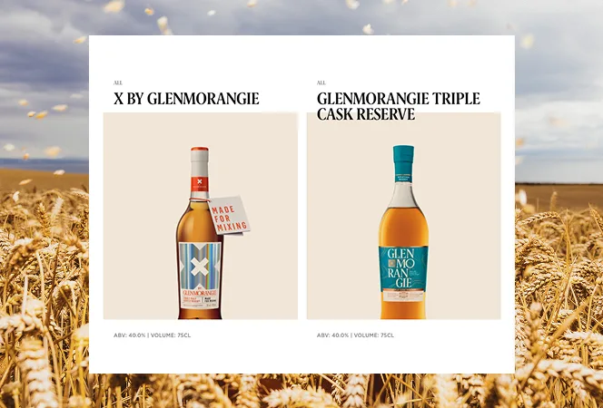 Glenmorangie product collection grid
