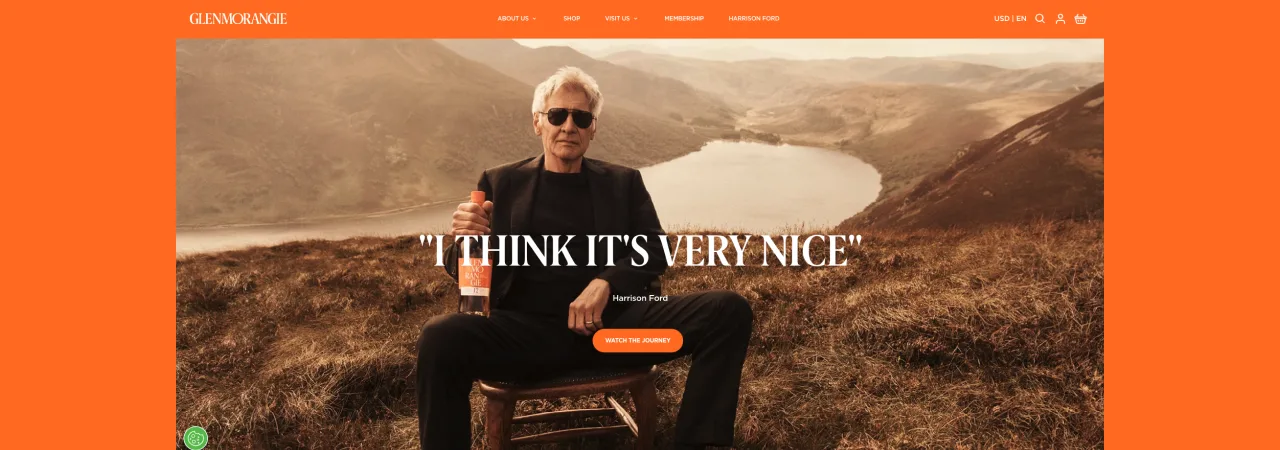 Harrison Ford Glenmorangie campaign hero