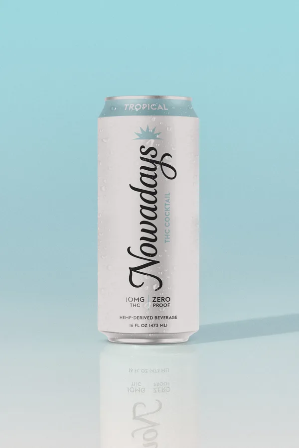 Nowadays THC beverages styled product shot