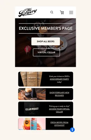 Exclusive member's page with Society quick links