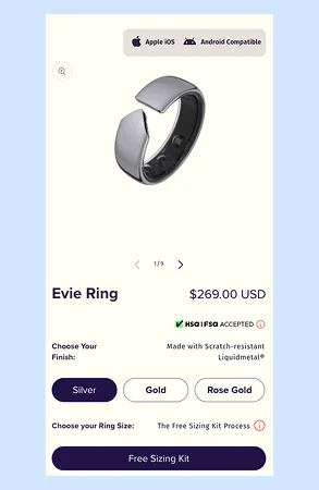 Evie Ring homepage