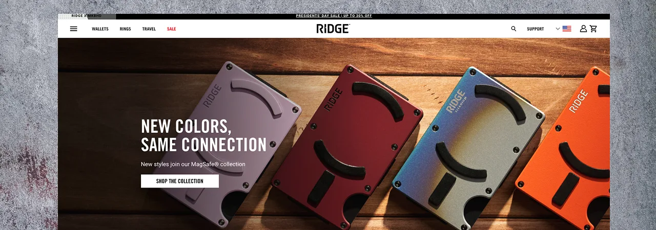 Ridge Wallet campaign visual