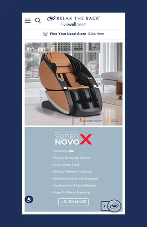 Relax The Back mobile experience