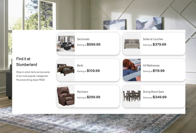 Slumberland delivery scheduling