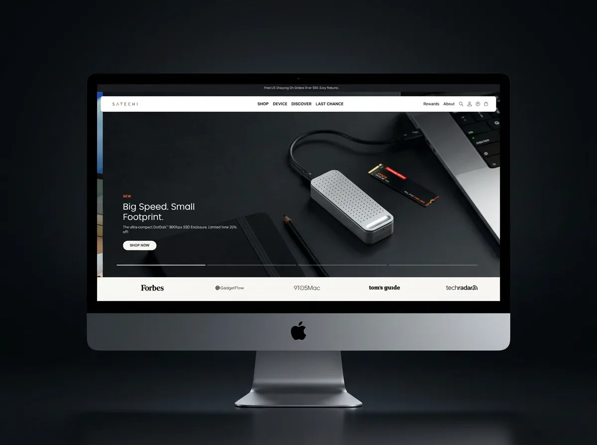 Design & Development: Satechi Shopify storefront built by DYODE